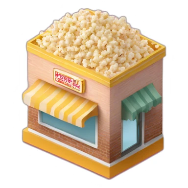 Popcorn paper cafe isometric sticker