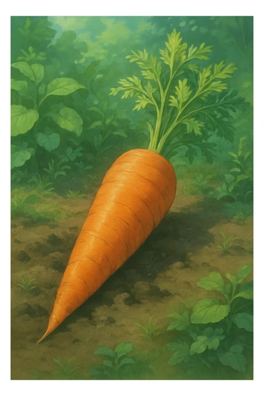 realistic carrot sticker