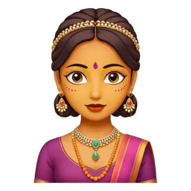 A sanskari girl with bindi and necklace sticker