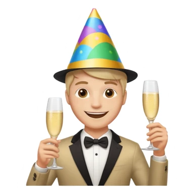 young man with a beard, happy birthday boy sticker