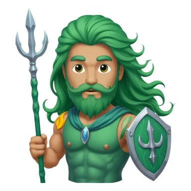 front view Poisedon sticker