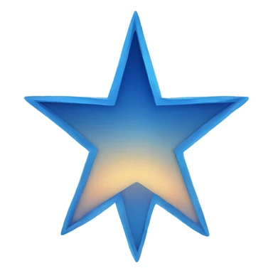 gradient blue north star sticker
