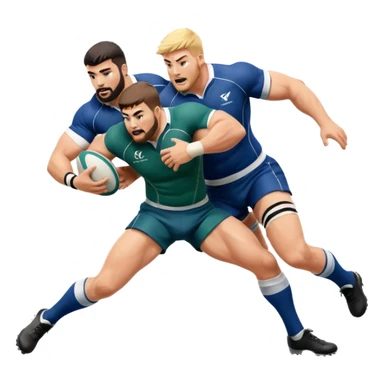 dominant rugby tackle sticker