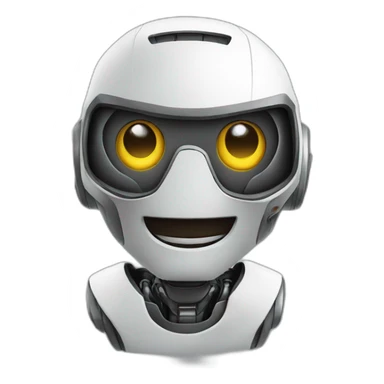 Cool Robot with a smile face sticker