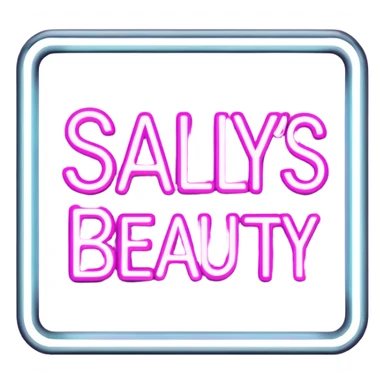 pink sallys beauty store in big letters sticker