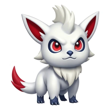 Edgy cool cute Absol-Zangoose-creature-hybrid full body  sticker
