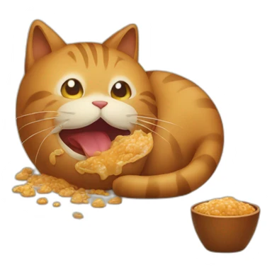 cat_eats_piece_of_brown_substance sticker