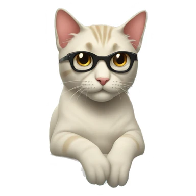 Cat at a pool party sticker