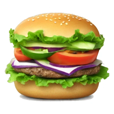 raw Vegetables burger sticker