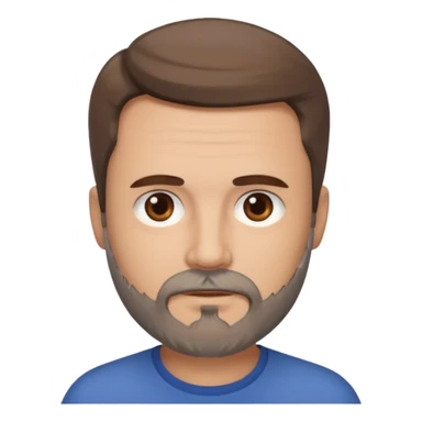 MALE, BROWN HAIR, GREY GOATY BEARD sticker