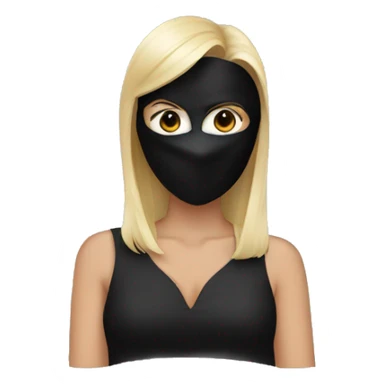Woman wearing a black mask holding whiplash sticker