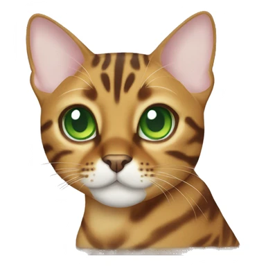 Bengal cat with green eyes sticker