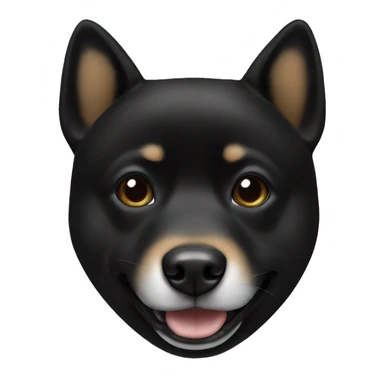 Black shiba lnu sticker