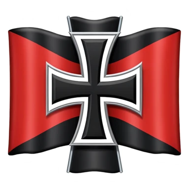 German empire with iron cross flag sticker