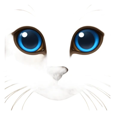 Brown Siamese cat blue eyes sticker