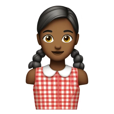 cherry red gingham dress sticker