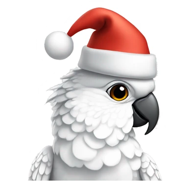 cockatoo with christmas hat sticker