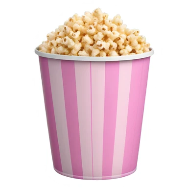 Pink popcorn container sticker