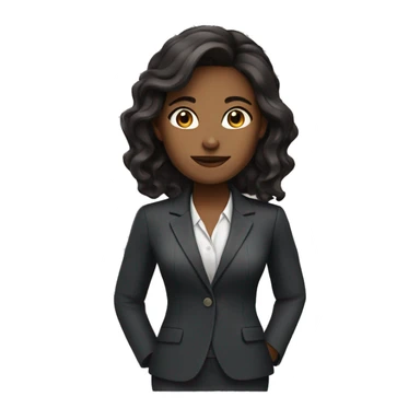 Business woman with dark brown hair sticker