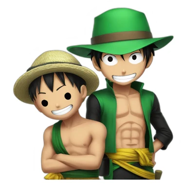 Luffy and zoro sticker