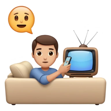 person watching TV sticker