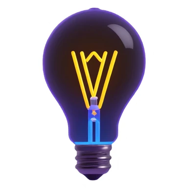neon light bulb sticker