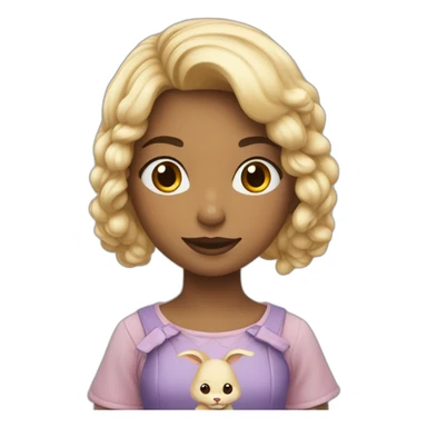 menina usando fantasia de coelho sticker