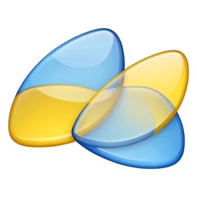 two overlapping sticker