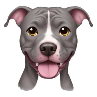 Silly grey mauve pit bull sticker