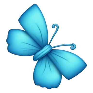 Blue bow with blue butterfly on it sticker