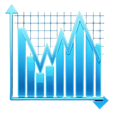 Create a stylized emoji that represents futuristic algorithmic trading. final result should feel sleek, high-tech, and forward-looking — like a blend of Wall Street and sci-fi. sticker