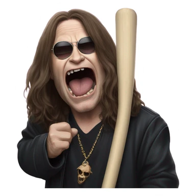 ozzy osbourne biting a bat sticker