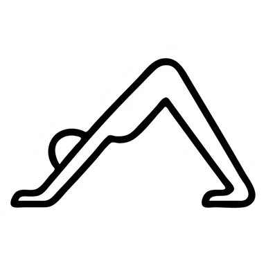 icon on the theme of yoga classes. image of a person in dog asana pose sticker