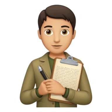 actor with script sticker