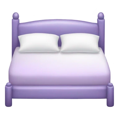Lilac bed with white pillows  sticker