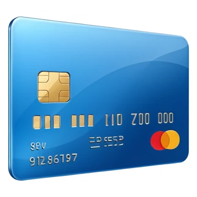 3D style credit card icon, no text sticker