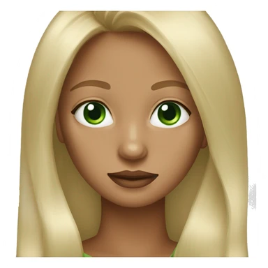 Blonde Woman with Green Eyes and Long hair chihuhua  sticker