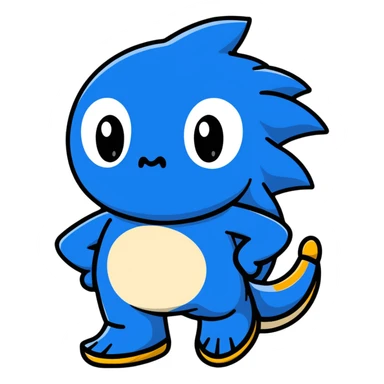 Sanic meme character sticker