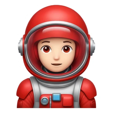 Among Us character in red color with space helmet sticker
