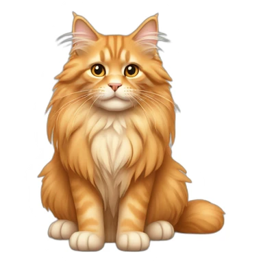 Light orange main coon sit sticker