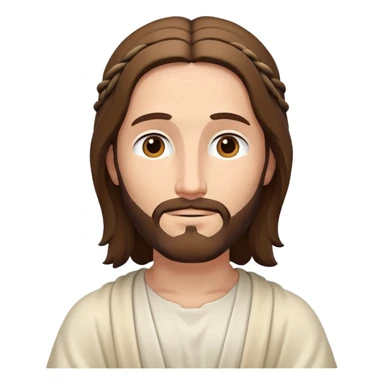 Jesus meditating with gentle smile sticker