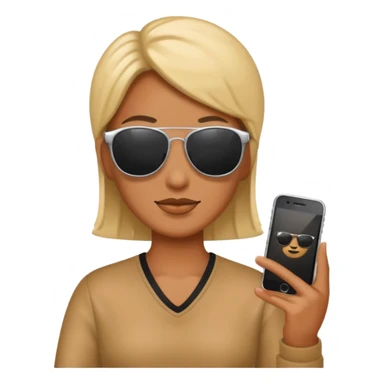 iPhone 16e as a person wearing sunglasses  sticker