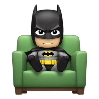 batman watching tv sticker