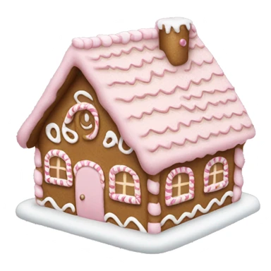 light pink gingerbread house sticker