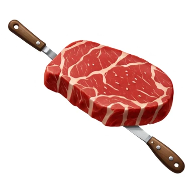 hitting steak with hand sticker