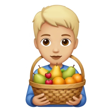 a boogie with a fruit basket sticker