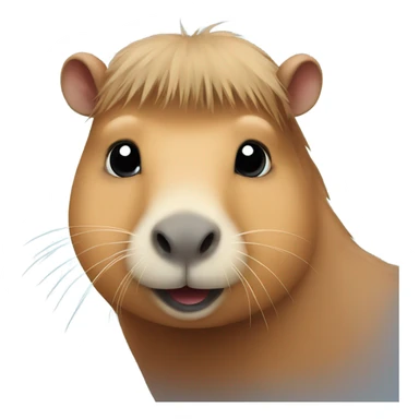 Cute Capybara with eyelashes sticker