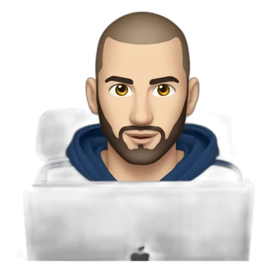 Karim benzema on a computer sticker