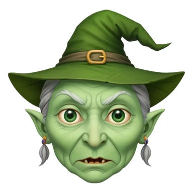 Crazy Witch face character face only front face

 sticker