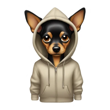 Toy terrier in a hoodie sticker